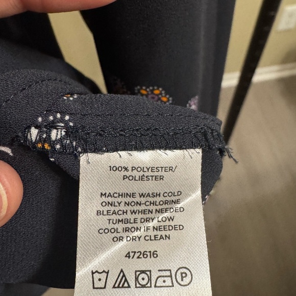 LOFT Dark Floral Button Blouse - Picture 4 of 4